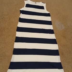 Striped Sleeveless Midi Dress